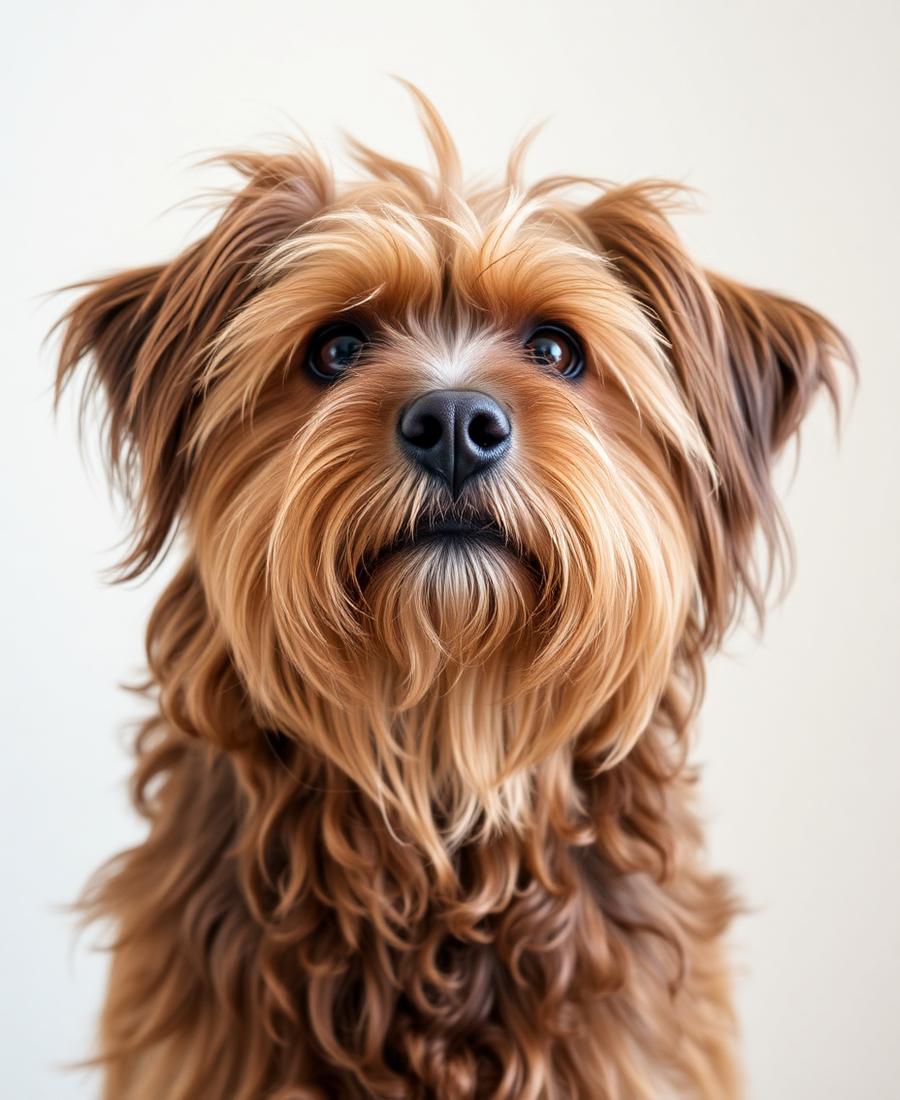 Dog before grooming